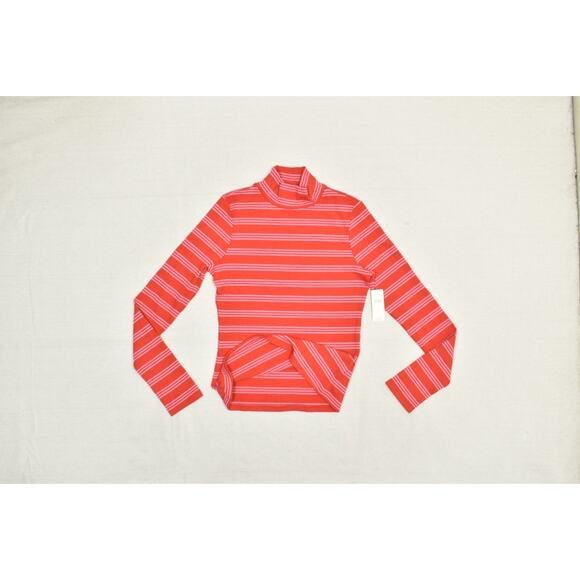 Maeve Anthropologie Sweater Womens Small Pink Striped Turtleneck Long Sleeve Top - Picture 2 of 8